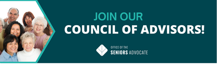 Join the Office of the Seniors Advocate Council of Advisors